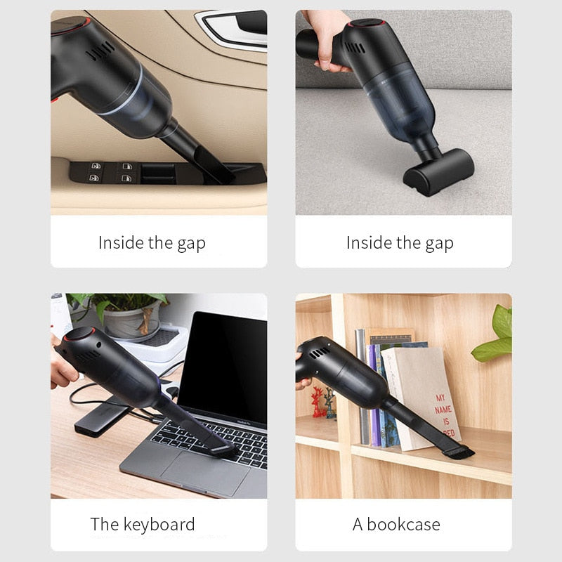 8000Pa Wireless Car Vacuum Cleaner Cordless Handheld Auto Vacuum Home