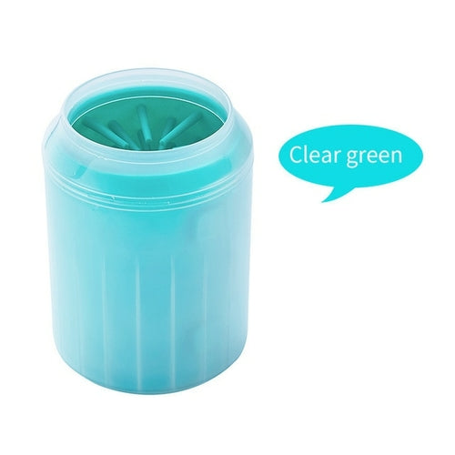 Dog Paw Cleaner Cup Soft Silicone Foot Cleaning Brush Portable Pet