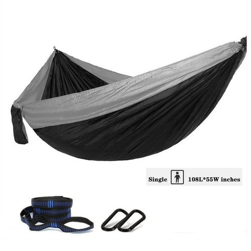 Nylon Color Matching Hammock Outdoor Camping Ultra Light Portable
