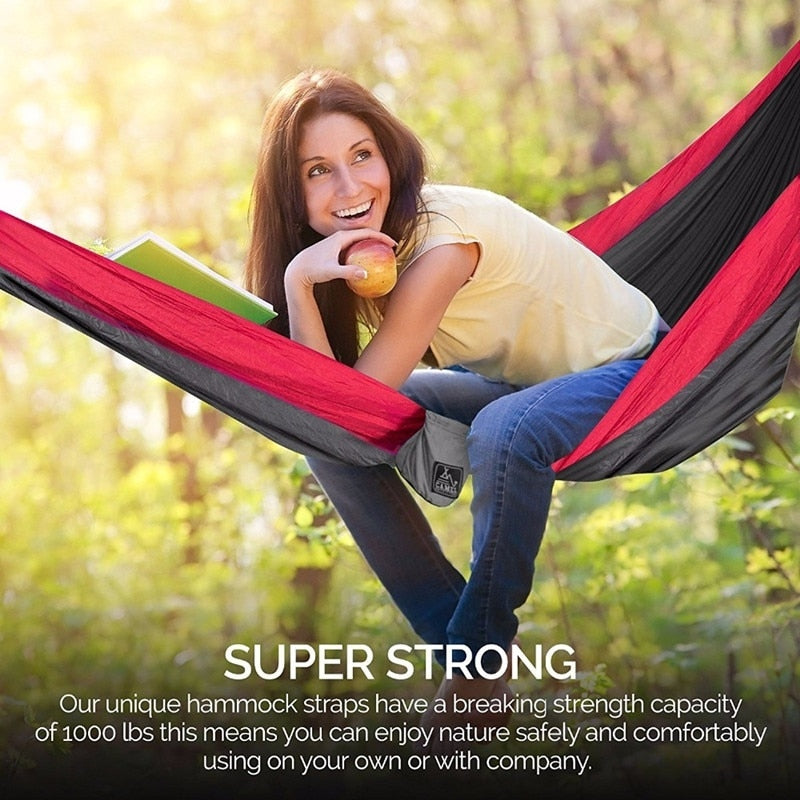 Nylon Color Matching Hammock Outdoor Camping Ultra Light Portable