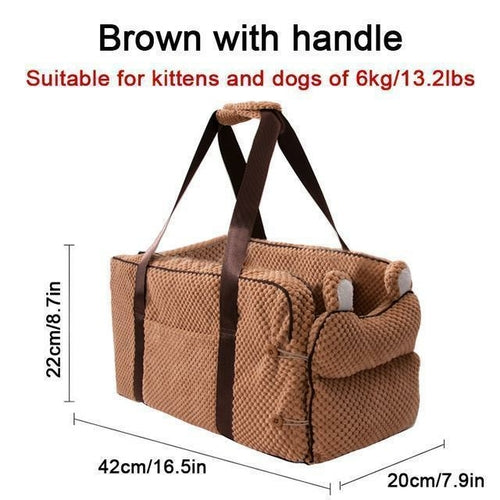 Portable Cat Dog Bed Travel Central Control Car Safety Pet Seat