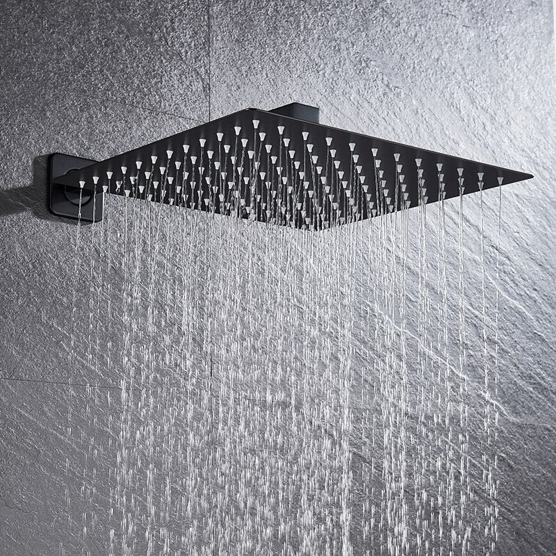 Shower Head Black Rain Shower | Shower Rainfall Black Matte - Rainfall