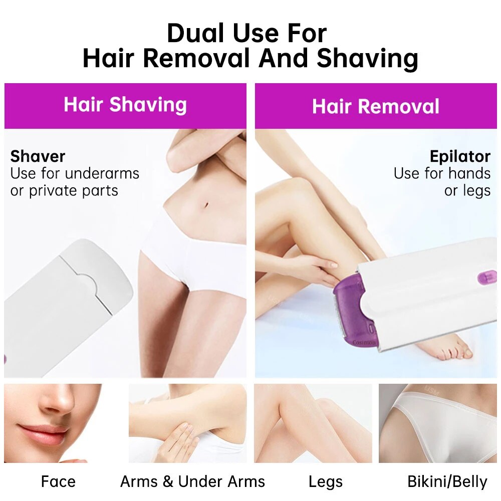 Finishing Touch Hair Remover | Hair Eraser Remover Usb | Safely Sensor